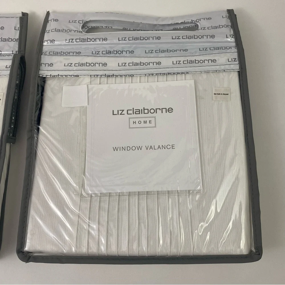 2x Liz Claiborne Home Variety Window Valance Pintucked & Pieced 18x72